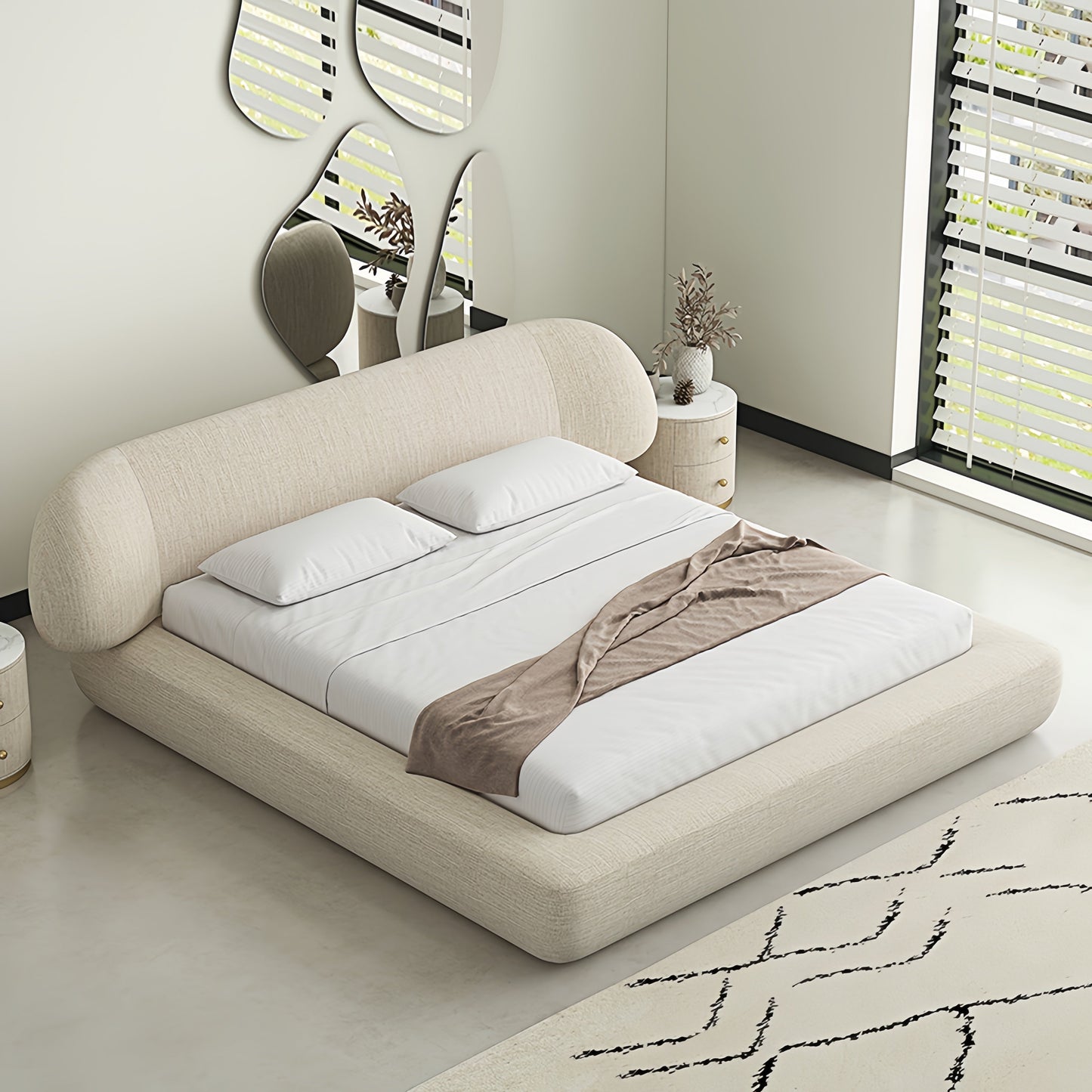 ABC HOME Mattress with Linen & Velvet
