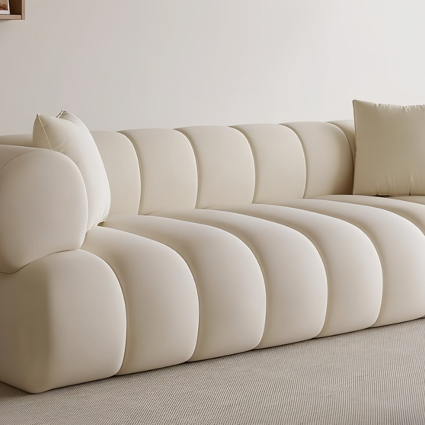 ABC Home Fleece Fabric Overstuffed Multifunction Sofa set for Livingroom Office