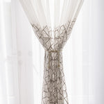 Load image into Gallery viewer, 2 Panels Sheer Color Chiffon Tulle Light Window Textile Curtains Drapes for Bedroom Livingroom
