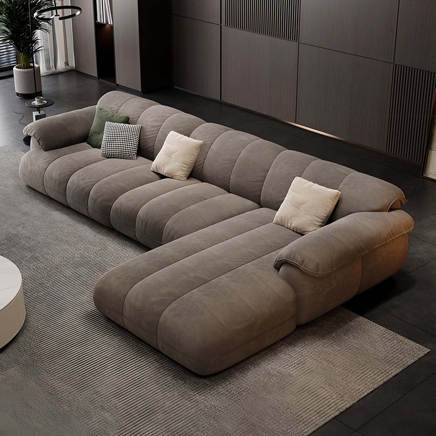 ABC HOME Wood Beige Sectional Sofa Collection