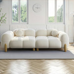 Load image into Gallery viewer, ABC Home Light Luxury Fabric Cloud Shaped Sofa set for Livingroom
