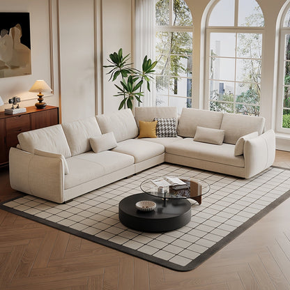 ABC HOME Sofa with Wood & White
