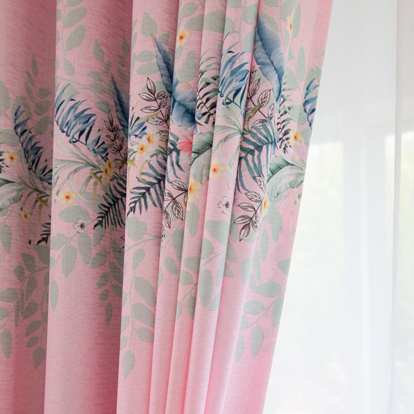 2 Panels 60% Blackout Colorful Flowers Floral Curtains for Living Room Thermal Insulated Bedroom Darkening Drapes for Basics Room Window