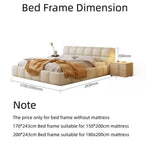 Load image into Gallery viewer, ABC Home Light Luxury Modern  Leather Wrap Bed Frame for Bedroom Without Mattress
