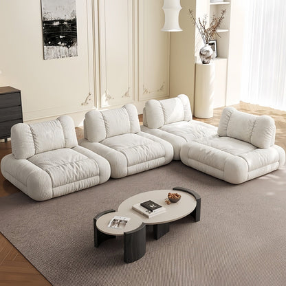 ABC HOME Sofa: Wood White Cloud