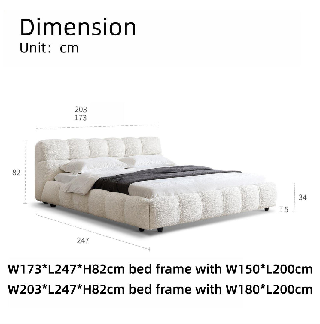 ABC Home Bedroom Furniture Bed Frame with Mattress Bedside table Dresser