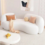 Load image into Gallery viewer, AAH Home Fleece Fabric Overstuffed Multifunction Arc-shaped Sofa set for Livingroom Office AAH HOME
