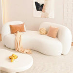Load image into Gallery viewer, AAH Home Fleece Fabric Overstuffed Multifunction Arc-shaped Sofa set for Livingroom Office AAH HOME
