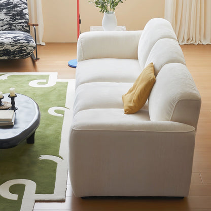 ABC HOME Wood White Cloud Sofa | Contemporary Style