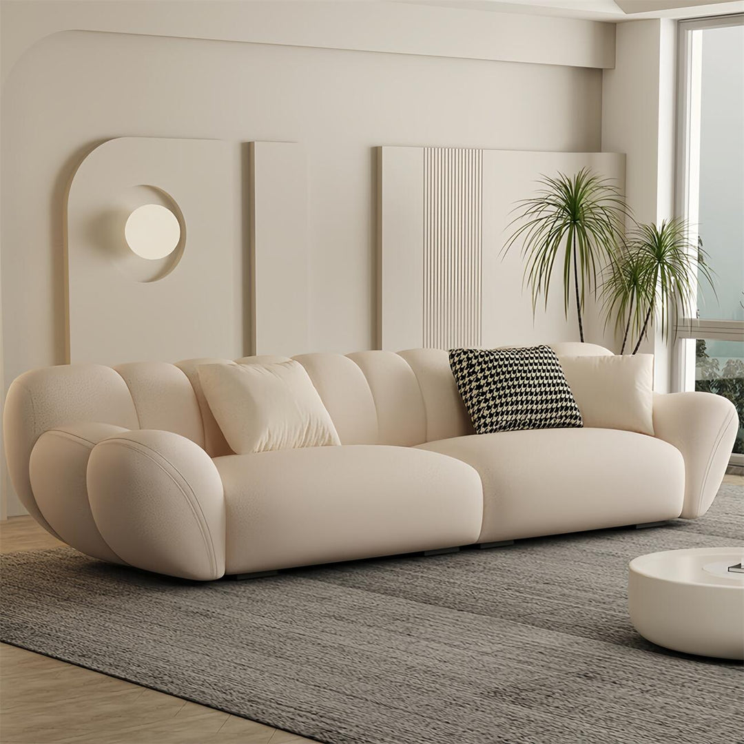 ABC Home Light Luxury Fabric Cloud Shaped Sofa set for Livingroom