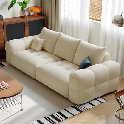 ABC HOME Sofa: Wood Beige Cloud