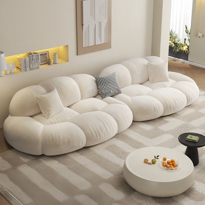 ABC HOME Wood Beige Cloud Sofa | Contemporary Style