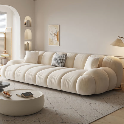 ABC HOME Wood Beige Cloud Sofa | Contemporary Style