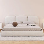 Load image into Gallery viewer, ABC Home Light Luxury Fleece Fabric Wrap Bed Frame for Bedroom Without Mattress
