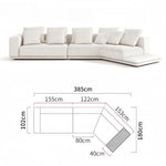 Load image into Gallery viewer, ABC Home Light Luxury Linen Cotton  Fabric Cloud Shaped Sofa set for Livingroom
