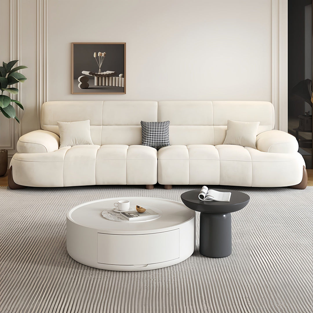ABC Home Light Luxury Fabric Cloud Shaped Sofa set for Livingroom