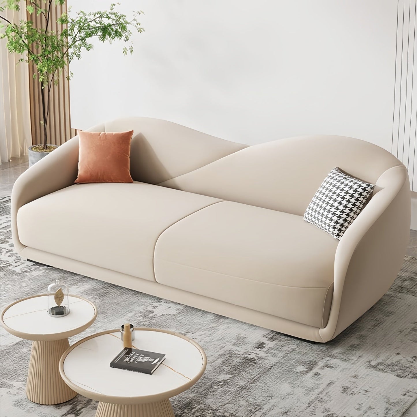 ABC HOME Sofa: Fleece Fabric Overstuffed Multifunction Sofa for Livingroom Office in Dubai show