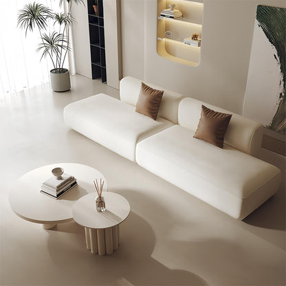 ABC Home Light Luxury Linen Cotton  Fabric Cloud Shaped Sofa set for Livingroom