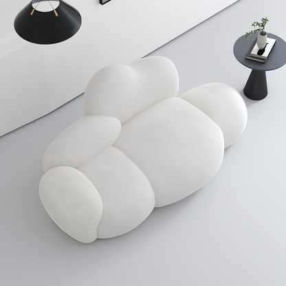 ABC HOME Sofa: Wood White Cloud
