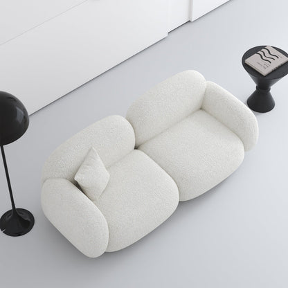 ABC HOME Sofa with Wood & White