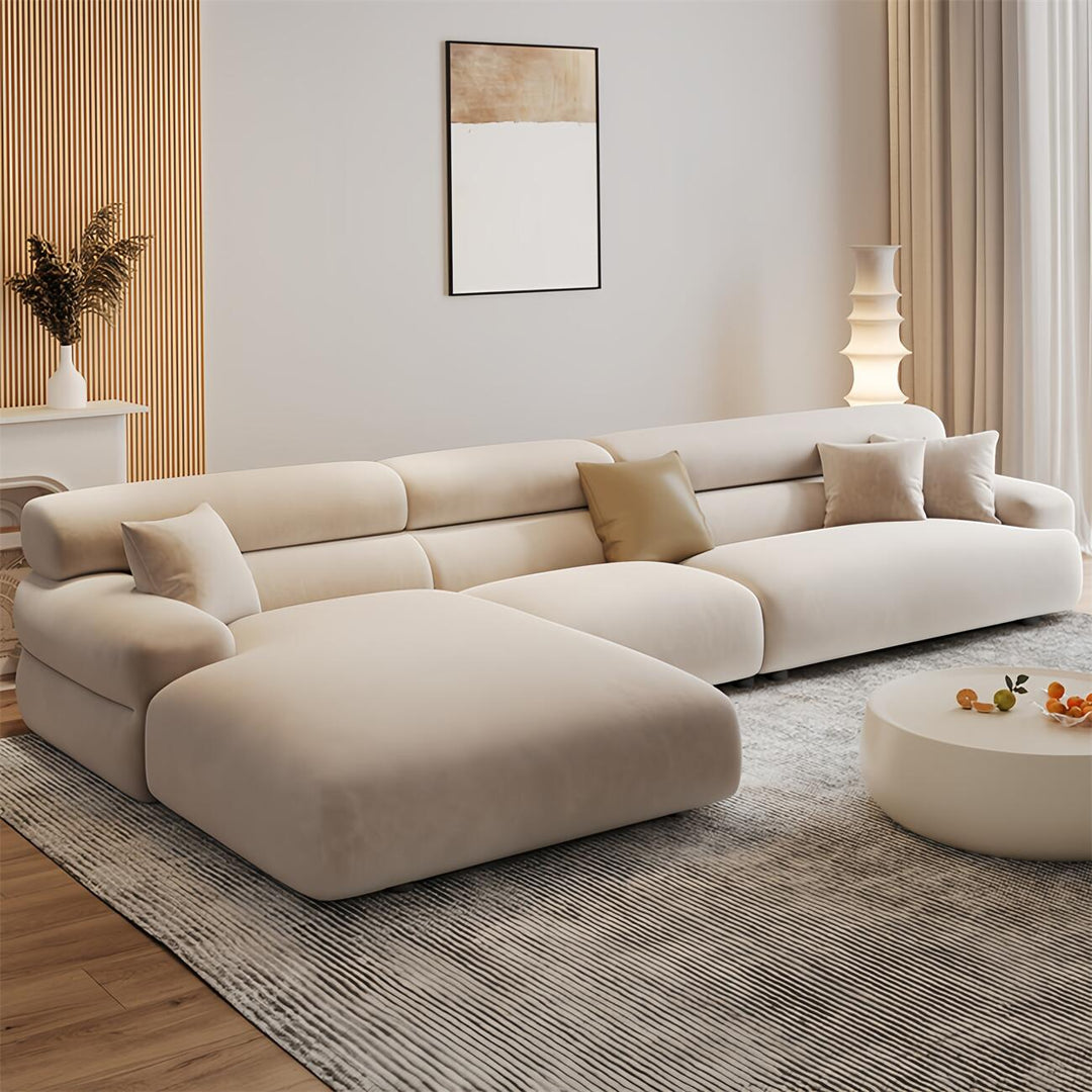 ABC Home Fleece Fabric Overstuffed Multifunction Sofa set for Livingroom Office
