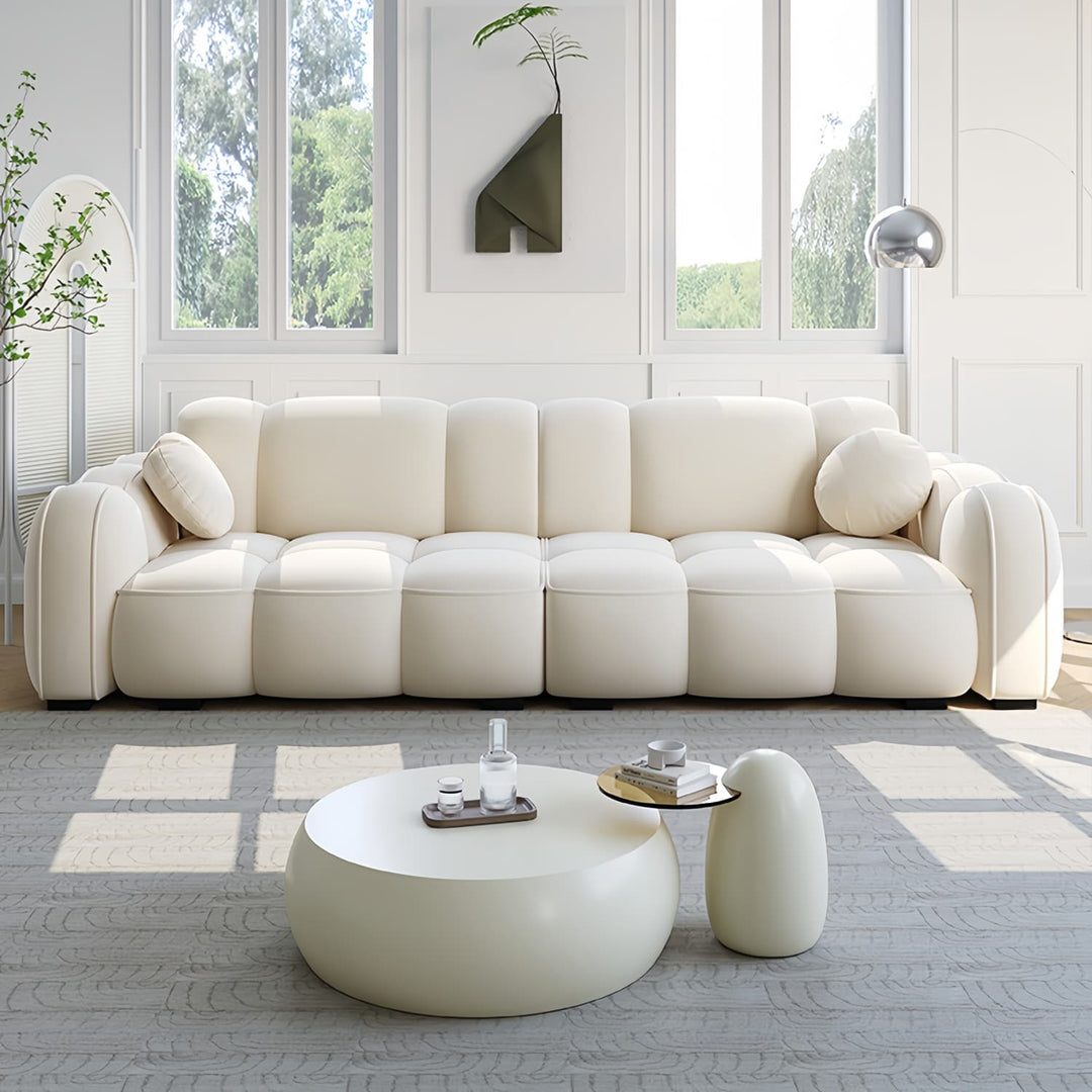 ABC Home Light Luxury Fabric Cloud Shaped Sofa set for Livingroom