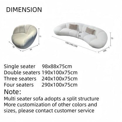 ABC HOME Sofa with Wood & White