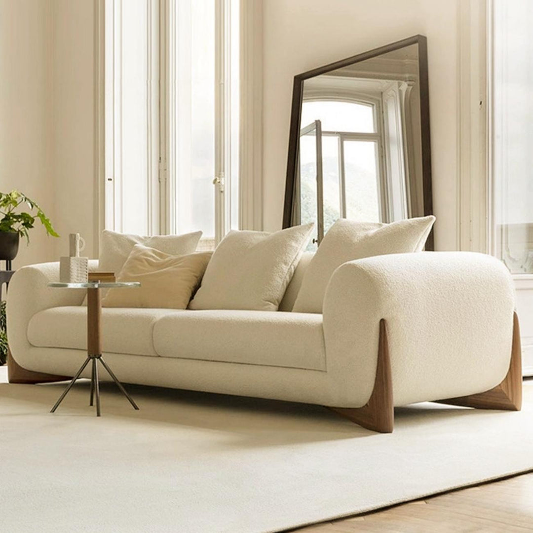 ABC Home Fleece Fabric Overstuffed Multifunction Sofa set for Livingroom Office