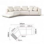 Load image into Gallery viewer, ABC Home Light Luxury Linen Cotton  Fabric Cloud Shaped Sofa set for Livingroom
