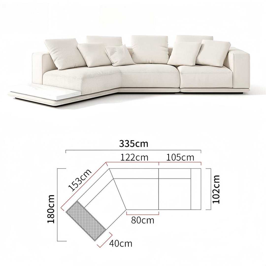 ABC Home Light Luxury Linen Cotton  Fabric Cloud Shaped Sofa set for Livingroom