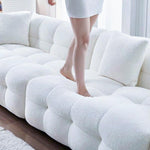 Load image into Gallery viewer, AAH Home Fleece Fabric Overstuffed Multifunction Cloud L-shaped Sofa Chair set for Livingroom Office AAH HOME
