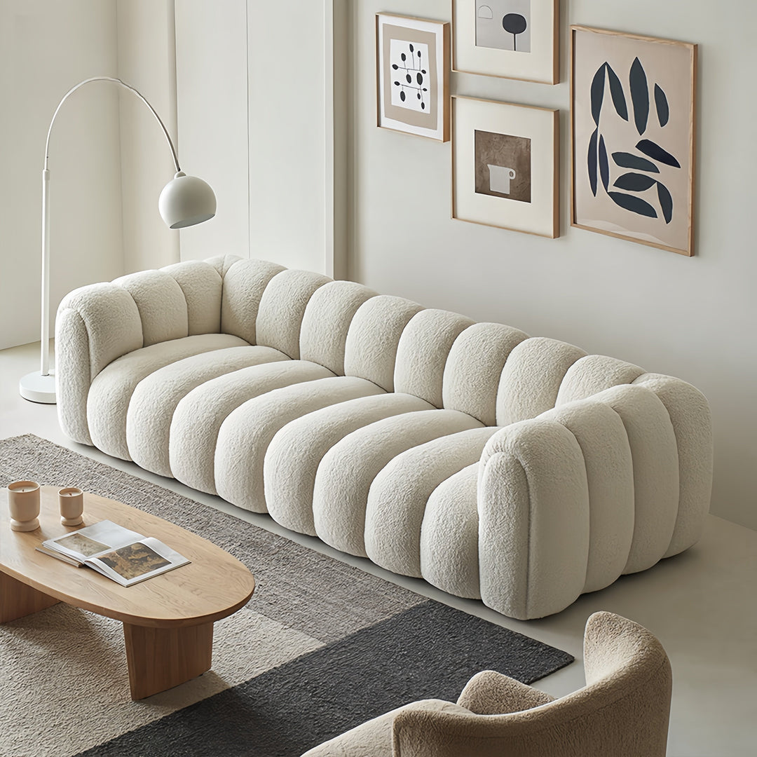 ABC Home Fleece Fabric Overstuffed Multifunction Pumpkin shaped Sofa Chair set for Livingroom Office