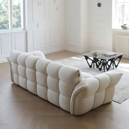ABC HOME Wood White Cloud Sofa | Contemporary Style