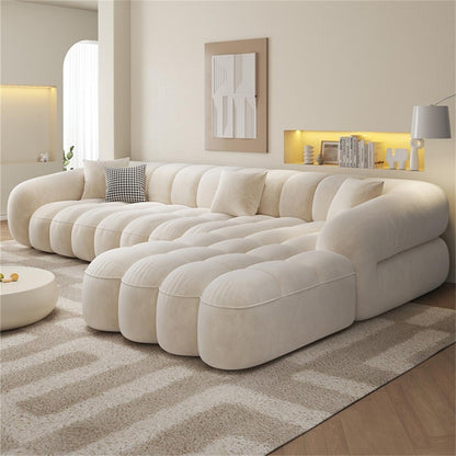 ABC Home Fleece Fabric Overstuffed Multifunction Sofa set for Livingroom Office