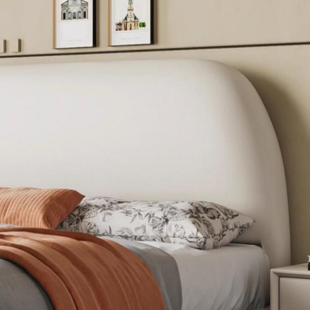 ABC Home Light Luxury Modern  Leather Wrap Bed Frame for Bedroom Without Mattress