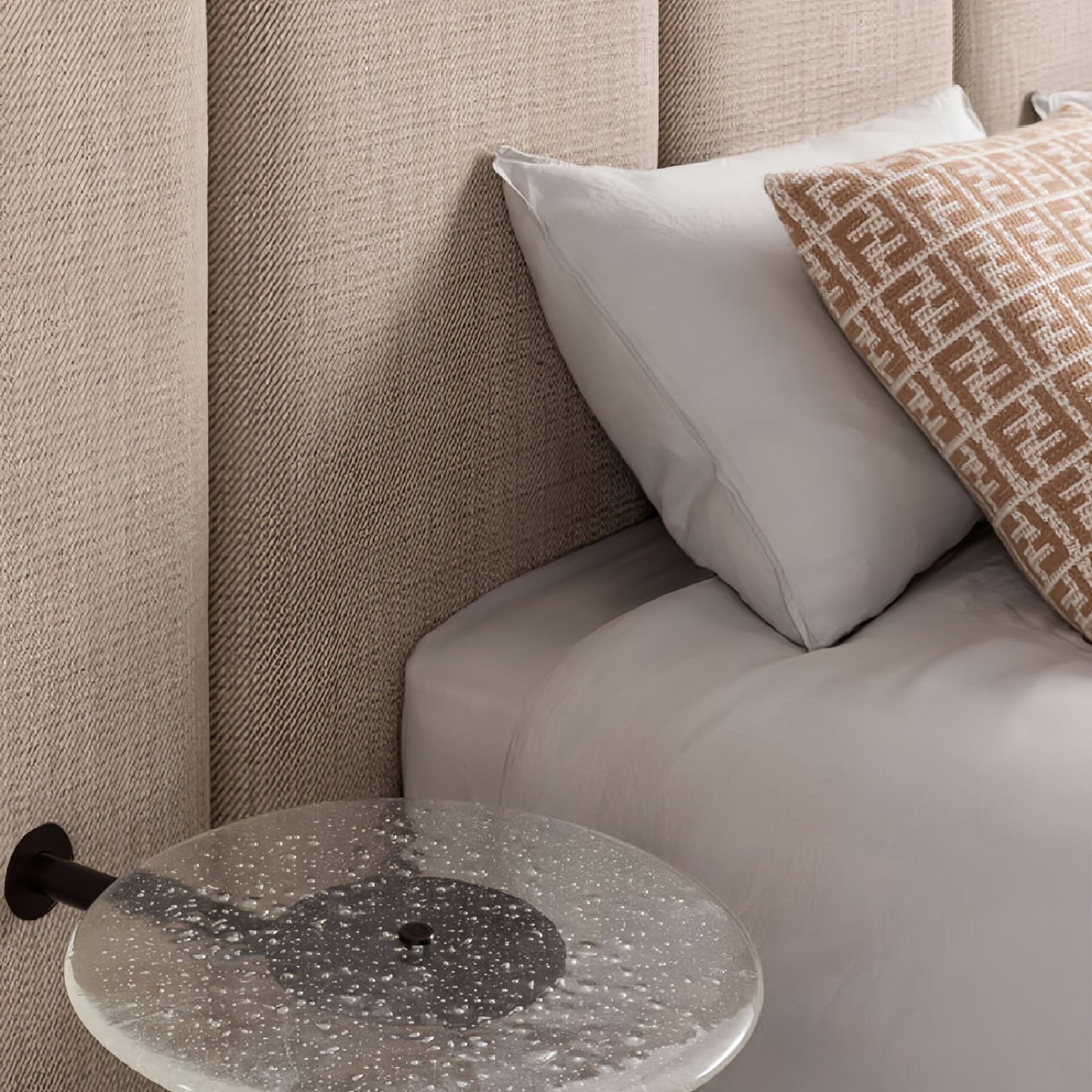 ABC Home Bed Frame Modern Velvet King Queen Size for bedroom Without Mattress