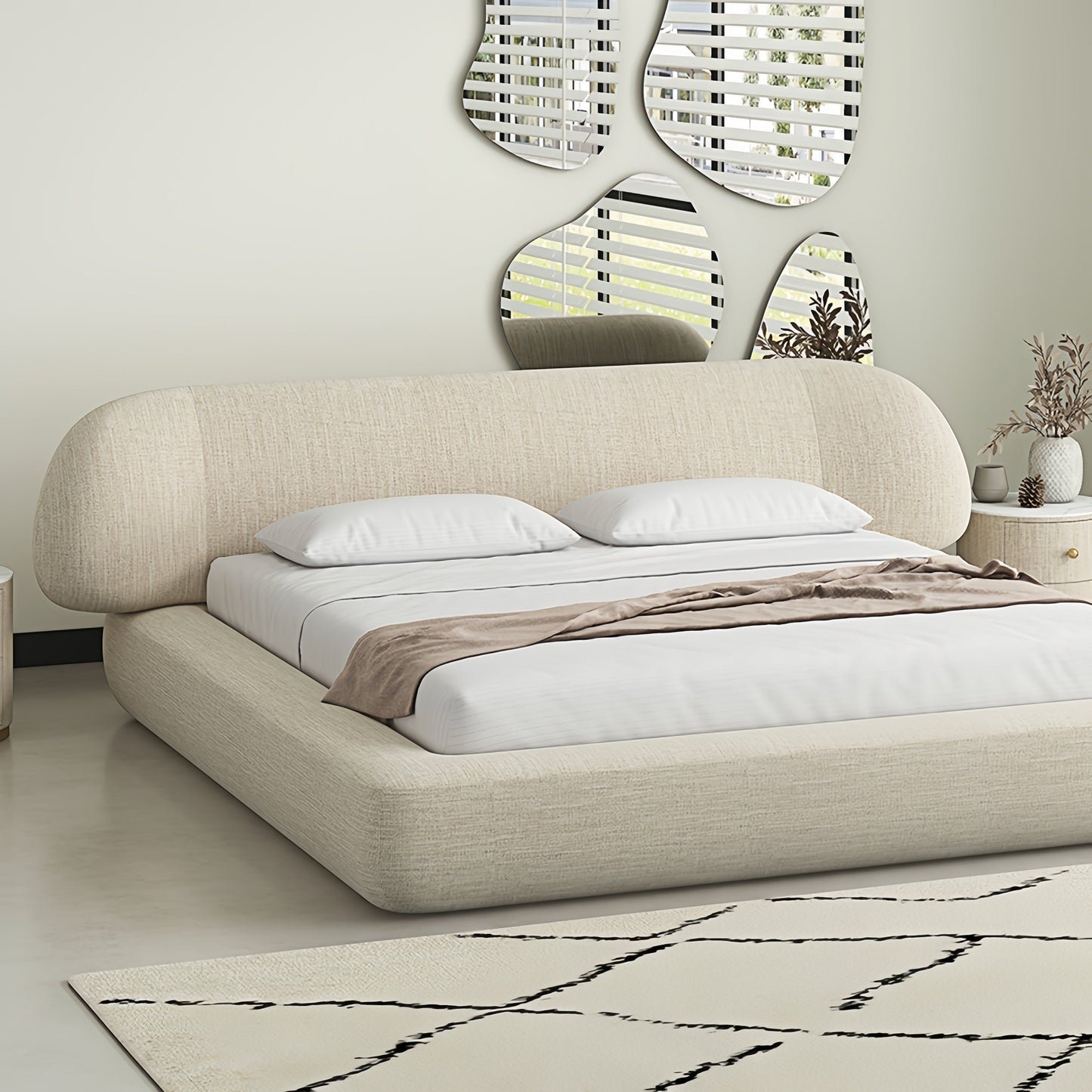 ABC HOME Mattress with Linen & Velvet