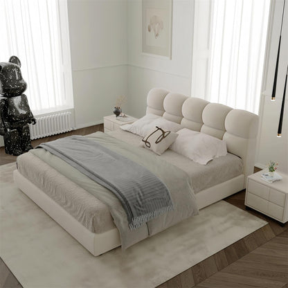 ABC Home Bed Frame Modern Velvet King Queen Size for bedroom Without Mattress