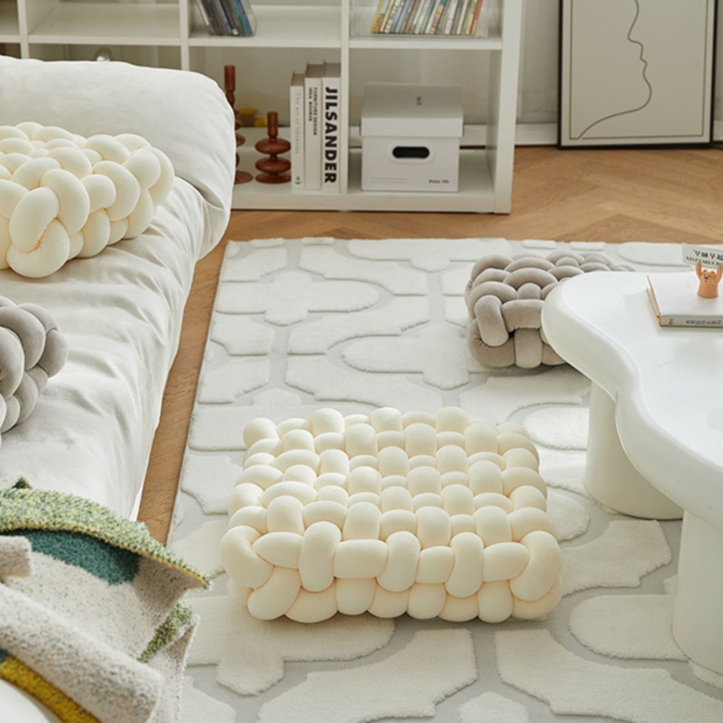 ABC HOME Chair: Velvet Cream Modern