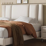 Load image into Gallery viewer, AAH Home Light Luxury Modern  Leather Wrap Bed Frame for Bedroom Without Mattress
