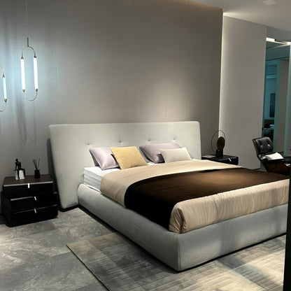 ABC Home Bed Frame Modern Velvet King Queen Size for bedroom Without Mattress