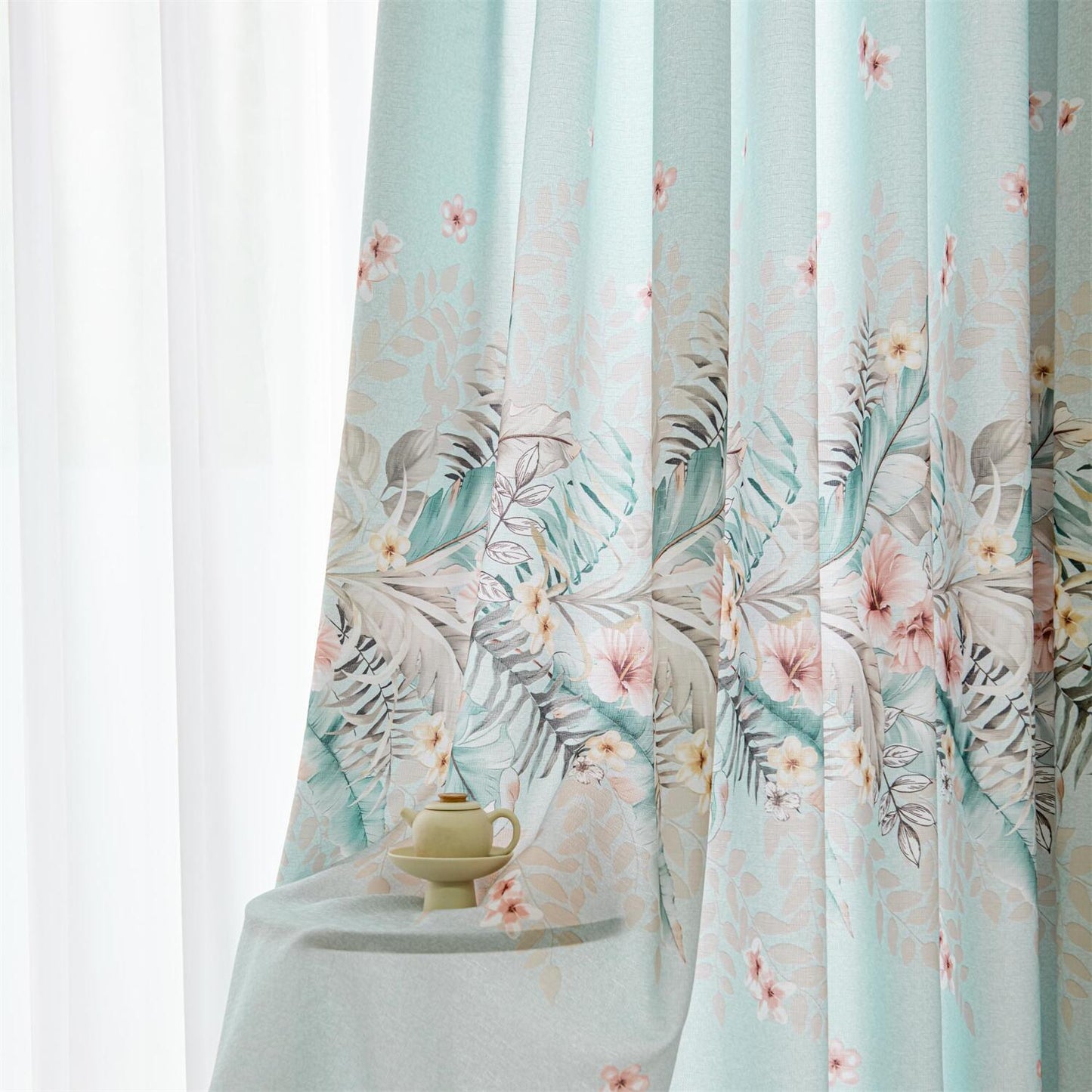 2 Panels 60% Blackout Colorful Flowers Floral Curtains for Living Room Thermal Insulated Bedroom Darkening Drapes for Basics Room Window