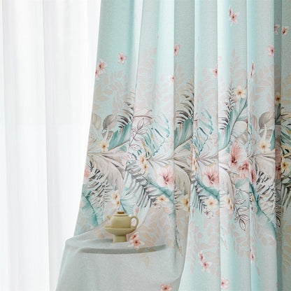 2 Panels 60% Blackout Colorful Flowers Floral Curtains for Living Room Thermal Insulated Bedroom Darkening Drapes for Basics Room Window