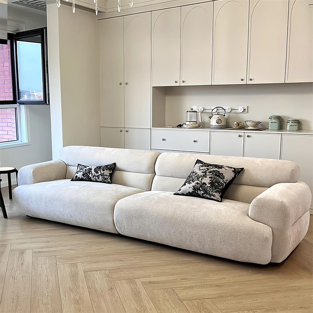 ABC Home Light Luxury Fabric Cloud Shaped Sofa set for Livingroom