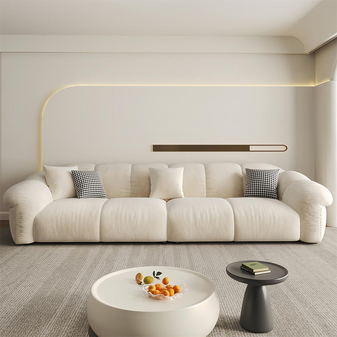 ABC Home Light Luxury Fabric Cloud Shaped Sofa set for Livingroom