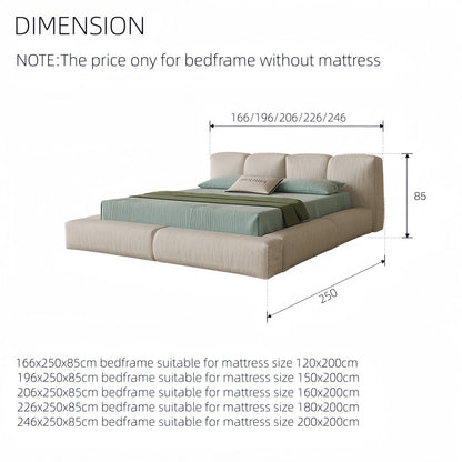 ABC HOME Linen Wood Beige Bed Collection
