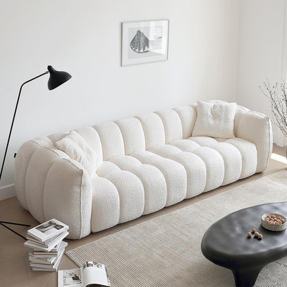 ABC Home Fleece Fabric Overstuffed Multifunction Pumpkin shaped Sofa Chair set for Livingroom Office