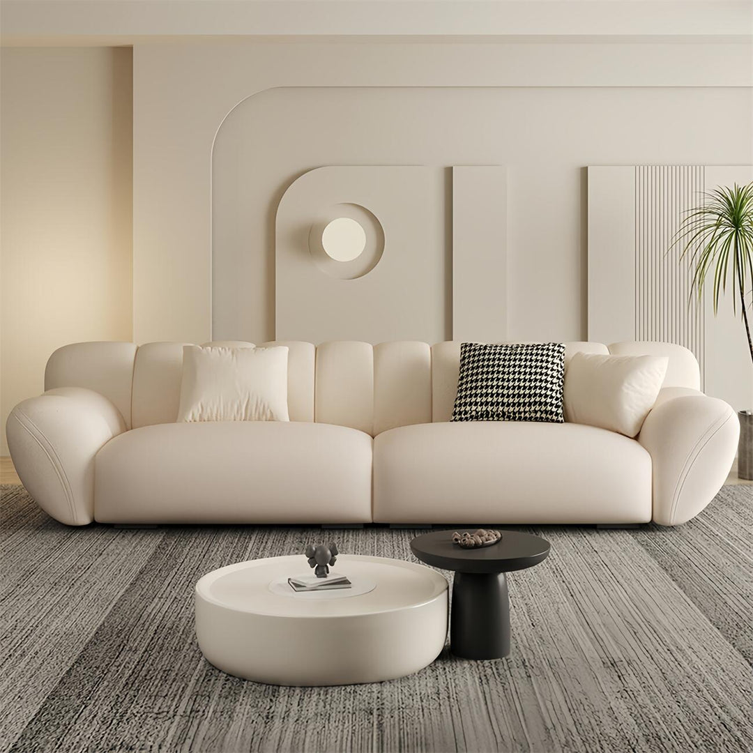 ABC Home Light Luxury Fabric Cloud Shaped Sofa set for Livingroom