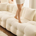 Load image into Gallery viewer, AAH Home Fleece Fabric Overstuffed Multifunction Cloud L-shaped Sofa Chair set for Livingroom Office AAH HOME

