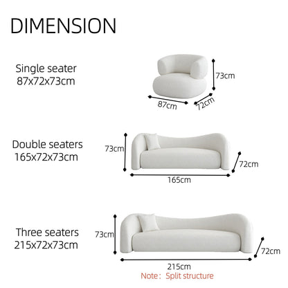 ABC HOME Sofa: Wood White Cloud